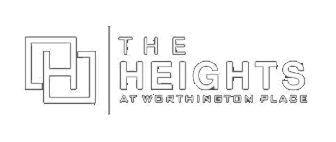 a schematic of the heights logo with a frame and the word the heights on it